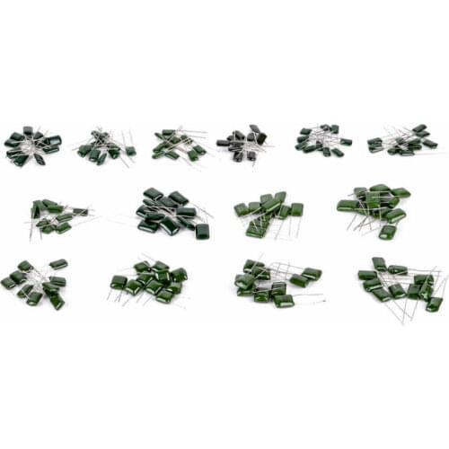 140Pcs 14Values Polyester Film Capacitor Electrolytic Assortment Kit 630V