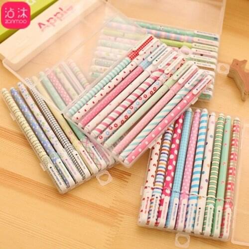 30pcs (3 Box Set) Gel Pen Korean Stationery Watercolor Pen Gel Pens Set Color Stationery School Supplies Wholesale