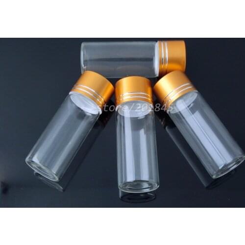 4Pcs 25ml Empty Glass Bottles With Aluminium Screw Golden Cap DIY Clear Transparent Glass Jars Containers Vials DC 27mm