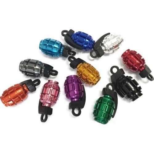 Bicycle Accessories For a Bike Colorful Grenade Alloy Valve Caps Dust Covers Bike Bicycle Bike