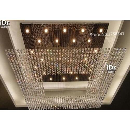 Large hotel Luxury lamp lobby hall crystal lamp crystal lamp lighting fixtures Engineering clubhouse lobby Chandeliers