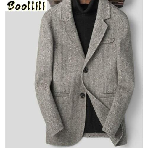 Boollili 2010 Wool Coat Men Double-sided Autumn Jacket Mens Overcoat Coats and Jackets Blazer Abrigo Hombre