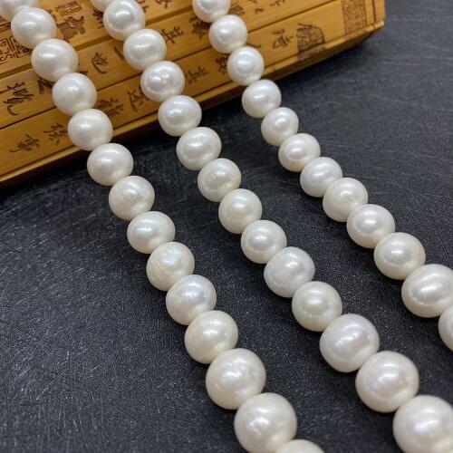 Natural Pearl Freshwater Beads High-quality Round White Make Jewelry DIY Bracelet Necklace Earrings Jewelry Accessories 11-12mm