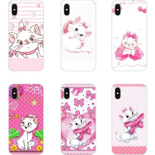 For Samsung Galaxy J1 J2 J3 J4 J5 J6 J7 J8 Plus 2018 Prime 2015 2016 2017 Accessories Phone Case Cover Pink marie aristocats Cat
