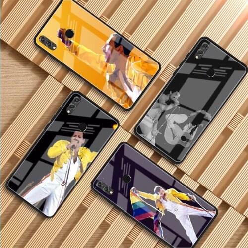 Queen Freddie Mercury Tempered Glass Phone Case For Huawei P20 P30 P40 P40 Lite Pro Psmart Mate 20 30 Cover Shell