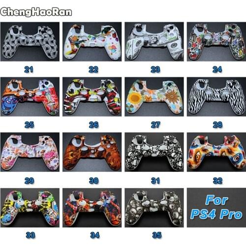 ChengHaoRan For Sony PS4 Pro Slim Gamepad Protector Camouflage Camo Silicone Gel Guards Soft Sleeve Skin Grip Cover Case