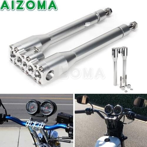 For Harley Cruiser Chopper Bobber Custom 1'' Modular Fat Bar 25mm Motorcycle Handlebar Clamp Riser Kit Adjustable Rise Bar Mount