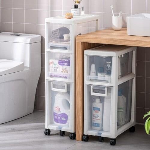 GY Narrow Storage Cabinet Bathroom Bathroom Cabinet Drawer Storage Box Kitchen Narrow Slot Rack Toilet Locker