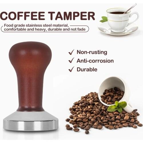 GZZT Food Grade 58MM Coffee High Quality Tamper Wooden Handle Hot Sale for Coffee and Espresso Mat Powder Hammer