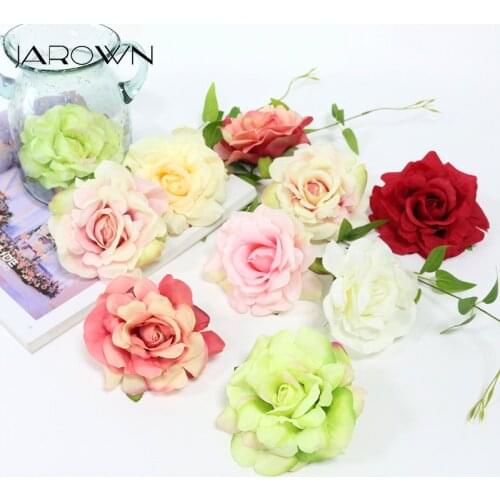 JAROWN Simulation Rose Head Artificial Curled Rose Flower Head DIY Wedding Arch Background Wall Arrangement Material Accessories