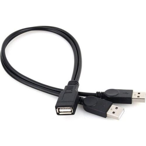 USB Female To Double USB Male Adapter Cable USB Extension Cable Male To Female Data Cable Lengthened Data Transmission Charging