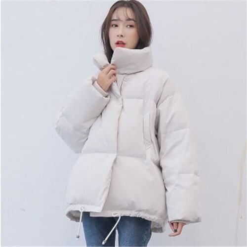 2020 winter new large size loose down jacket female authentic loose short white goose down jacket fashion coat G136