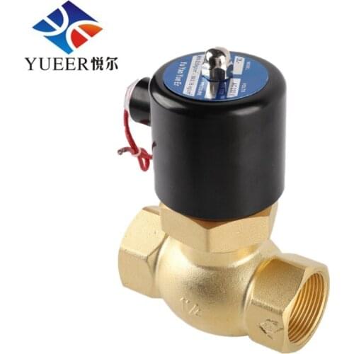 G11/4" 24v 220v water High Pressure High Normally Closed Temperature Brass Steam Solenoid Valves
