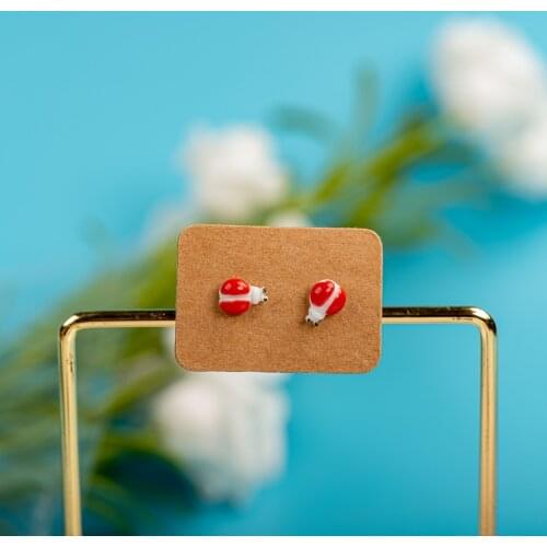 Small And Cute Porcelain Multicolor Earrings Anti-allergic #LY510 candongas чорные серёжки bohemian