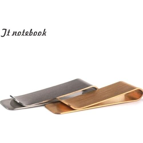 Metal Leather Pen Holder Brass Stainless Steel Pencil Clip Vintage Dairy Notebook Pen Holder Spiral Loose Leaf Memo Clip