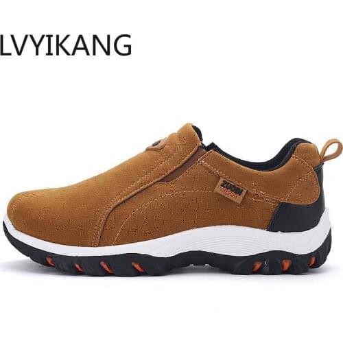 Mens Walking Shoes Slip-On Comfortable Anti-slip Sneakers Footwear Breathable Big Size 39-48