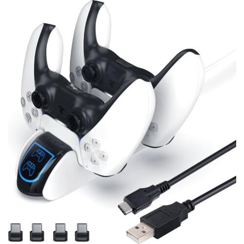 OIVO Dual Charging Dock For PS5 Controller Handle Fast Charger Station Stand for SONY Play Station 5 Gamepad with LED Indicators