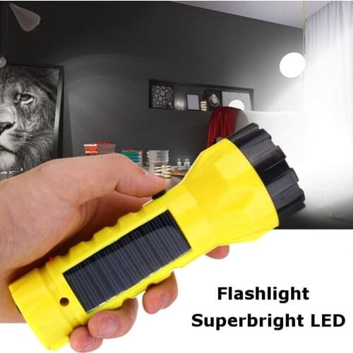 Portable Solar Flashlight Home Rechargeable Torch Powerful Battery Emergency Lamp For Fishing Hiking Camping Light