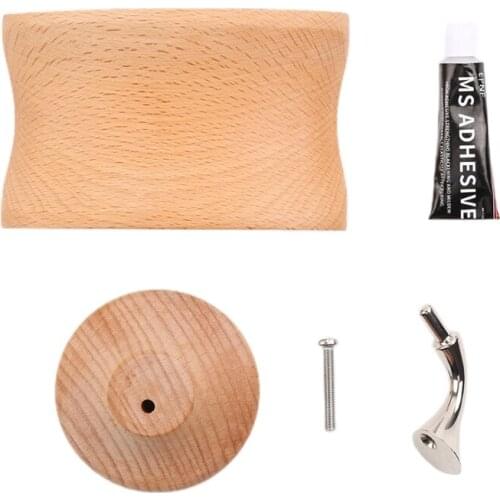 Headset Stand Headphone Holder Solid Supporting Bar Flexible Walnut for All Sizes Headphone Beech Wood Material