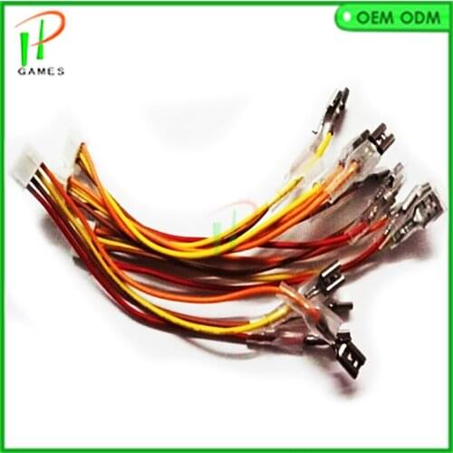 Arcade game machine button wires Led push button 4 pin cable lamp button line