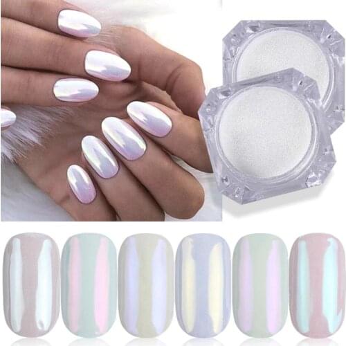 1g Pearl Powder Nail Art Glitter Mirror Pearl Effect Chrome Pigment UV Gel Polish Shimmer Dip Dust DIY Nails Decoration
