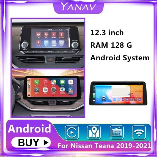 Radio 2 Din Android Carplay Wireless For Nissan Teana 2019-2021 Auto Multimedia Video GPS Navigation in Head Unit tape recoder