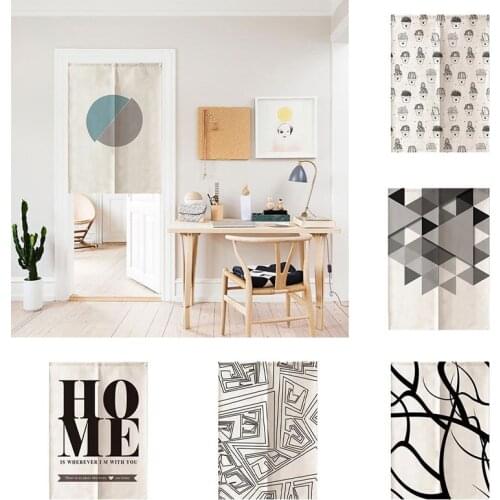 Modern Simple Door Cutain Half Panel Curtain Bedroom Kitchen Blackout Curtain Home Decoration