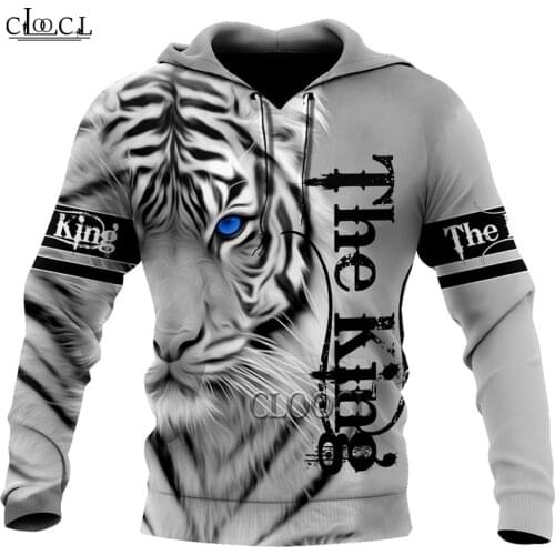 HX Animal The King-Tiger 3D Printed Unisex Hoodie Mens Women Sweatshirt Zip Pullover Casual Jacket Tracksuits Drop Shipping