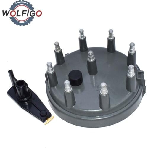 WOLFIGO New Distributor Cap Rator Set 8233 120223 for FORD MERCURY LINCOLN 1976-1996 5.0L 6.6L 5.8L