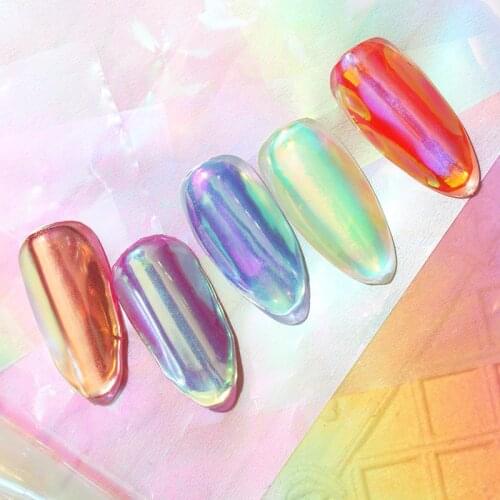 Japanese Nail Art Aurora Ice Cube Cellophane Large Colorful Transfer Paper Laser Jewelry Candy Paper Foils Decoration Sticker