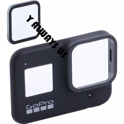 For GOPRO HERO 8 Black Lens Replacement Lens Tempered Protective Glass for Hero 8 Lens cover repair faceplate front cover
