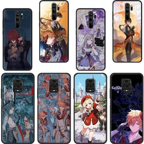 Hot Genshin Impact Bumper Soft Silicone Phone Case for Redmi Note 10 9S 8 9 Pro Max 9 7 8T 9C 9A 7A Cover Coque Cases Funda