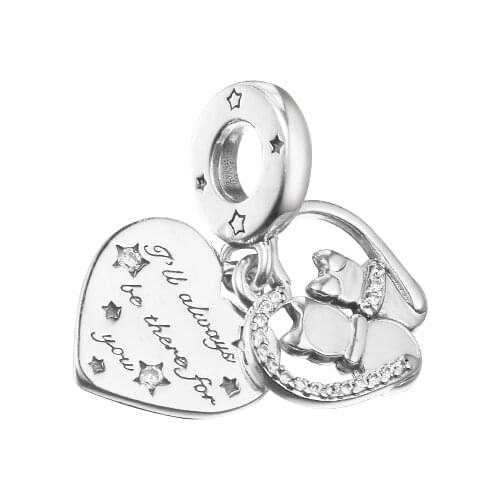 Woman DIY Beads Cats & Hearts Dangle Charm Fits 925 Silver Original Bracelets Beaded Chain Jewelry Making 2021 New Wholesale