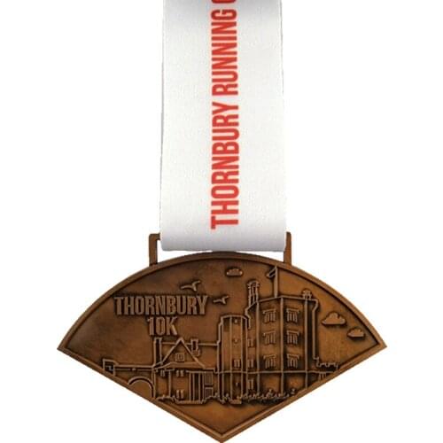 2.56 Inches Zinc alloy Custom Antique Copper Sports Marathon Medal