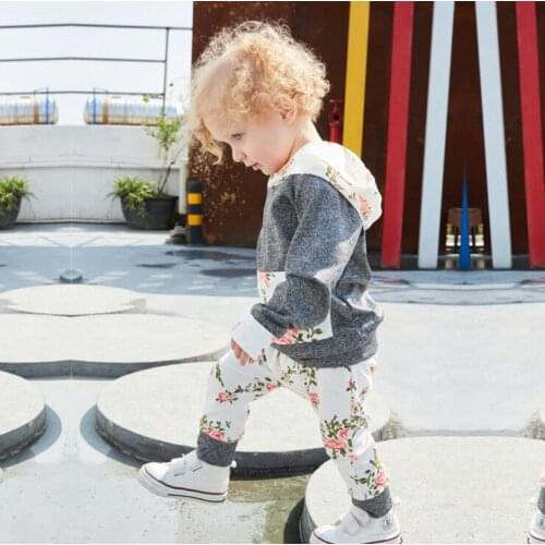 2020 Infant Baby Girl Clothing Outfits 2020 Spring Fall Hoodie Tops Sweatershirt + Floral Pants Newborn Baby Girls Clothing