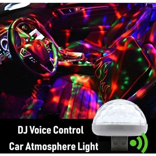 2020 Multi Color DJ USB LED Car Interior Lighting Kit Atmosphere Light Neon Colorful Lamps Interesting Portable Accessories