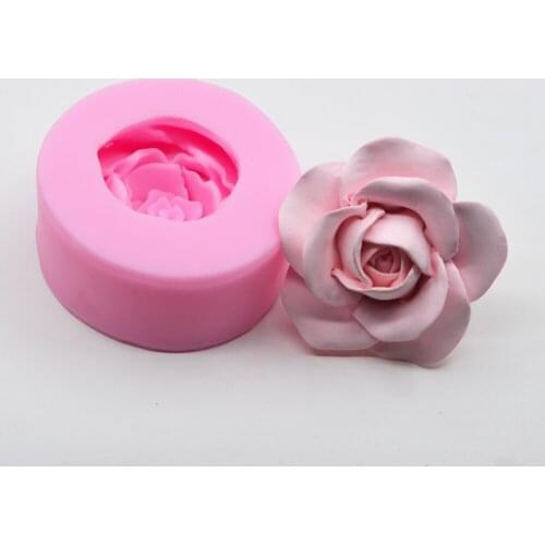 3D Silicone Flower Mold Rose Silicone Cake Decoration Mould Round Rose Chocolate Candy Silicone Molds