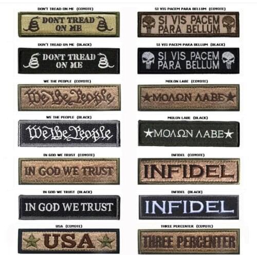 3D Embroidered Patch Long Strip Braid Label McGregor Style Design Badge Clothing Backpack Cowboy Military Emblem Fabric Cloth