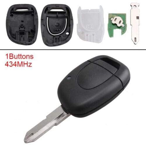 433MHz Black Keyless Uncut Flip Car Remote Key Fob NE72 Blade PCF7946 Chip With Battery for Renault Master Kangoo Clio Twingo