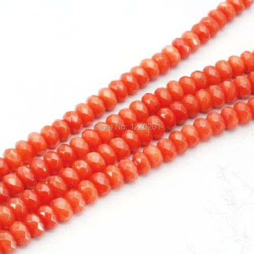 5X8mm Wholesale Red Accessories Crafts Loose Abacus Beads Diy Stone For Necklace Bracelet Faceted Jewelry Making Design 15inch