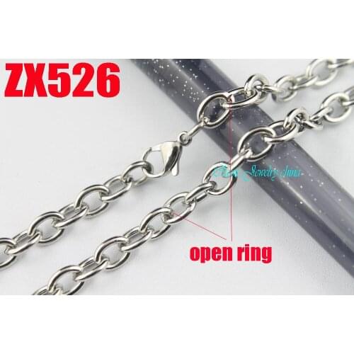 6mm round wire cross chain stainless steel necklace fashion Sweater chain punk jewelry 20pcs ZX526