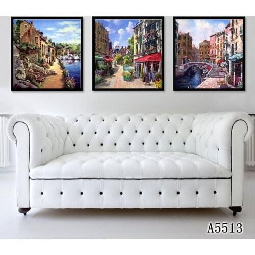 Abstract Oil Painting Print on Canvas 3pcs Modular Color Venice Canvas Printing Canvas Painting Wall Art Picture Home Decor