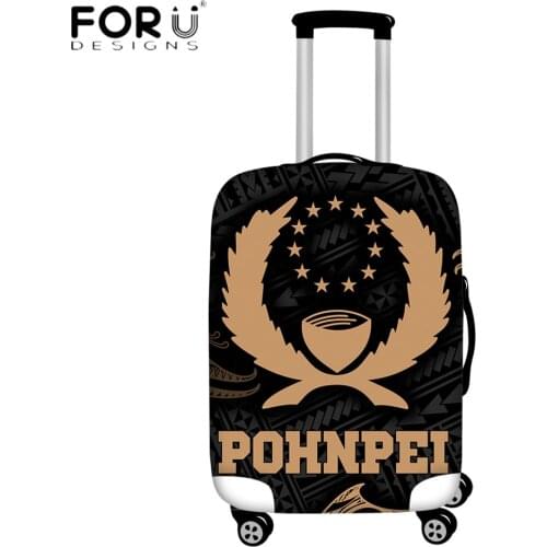 FORUDESIGNS Travel Accessories Thicken Luggage Cover Pohnpei Polynesian Tribal Print Elastic Protector Apply 18-32 Inch Suitcase