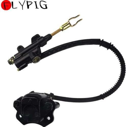 FLYPIG Rear Brake Master Cylinder Caliper Assembly For 50cc 70cc 90cc 110cc 125cc Chinese 4 Wheeler ATV Quad Scooter Parts