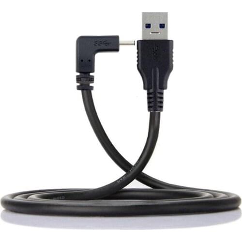Type-C elbow to USB3.0 male straight data cable 90 degree right angle 10G charging data cable 1M