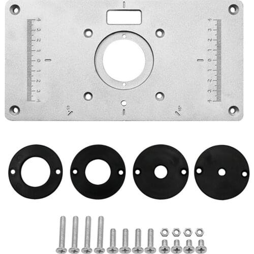 Multifunctional Aluminium Router Table Insert Plate Woodworking Benches Wood Router Trimmer Models Engraving Machine
