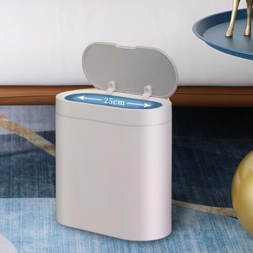 8L/7L Smart Sensor Trash Can Automatic Household Bathroom Toilet Storage Bucket Waterproof Narrow Seam Kitchen Bedroom Trash Bin