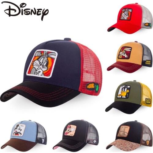 New Brand Anime Cartoon Mickey DONALD Duck Snapback Cotton Baseball Cap Men Women Hip Hop Dad Mesh Hat Trucker Hat Dropshipping