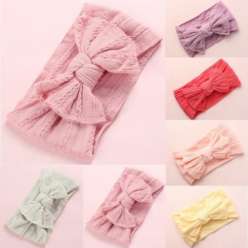 Baby Girls Kids Toddler Bow Knot Hairband Headband Stretch Turban Head Wrap