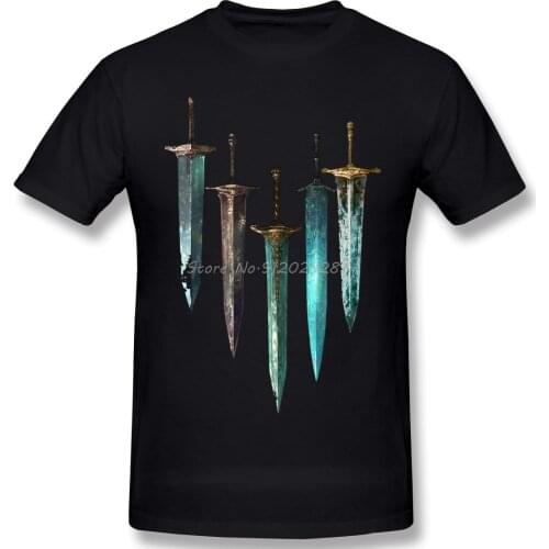 Customization Clothing Bloodborne Dark Souls Horrible Games T-Shirt Moonlight Sword Fashion Short Sleeve For Men tees